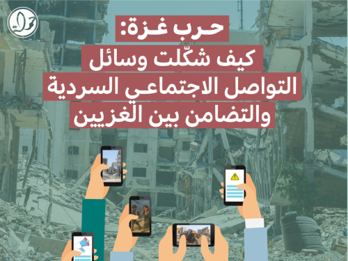 مركز حملة ينشر ورقة موقف بعنوان: "حرب غزة: كيف شكّلت وسائل التواصل الاجتماعي السردية والتضامن بين الغزيين"