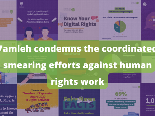 7amleh condemns the coordinated smearing efforts against human rights work