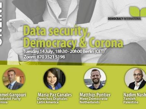 7amleh Participates in Democracy International Webinar “Online: Data Security, Democracy, and Corona”